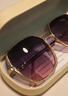 鹿珊伍墨镜女 开车太阳眼镜遮阳 高级感高颜值 变色2025新款潮ins 墨镜白边【粉紫色】 实拍图