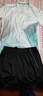川崎（KAWASAKI）羽毛球服套装夏款运动速干短袖T恤训练队服A1806 男款白黑 2XL 实拍图