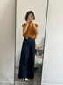 衣品天成简约百搭宽松垂感高腰牛仔裤女2025春夏季时尚显瘦拖地阔腿裤子女 实拍图