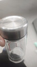 高硼硅双层加厚茶水分离办公杯大容量泡茶杯把手双层加厚茶杯硬厚 钢盖办公杯 400ml 1只 实拍图