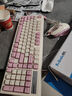 蝰蛇KM800机械手感游戏电竞键盘鼠标套装有线USB发光台式电脑笔记本家用办公LOL防水客制化 游戏键盘鼠标套装【樱花粉】 实拍图