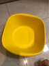 小黄鸭塑料简约方形洗菜盆家用加厚塑料盆厨房洗菜盆儿童婴儿 实惠【两个装】中号 芒果黄 实拍图