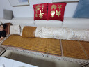 李记花果山沙发垫夏季凉垫麻将凉席沙发坐垫麻将块凉席竹席防滑垫贵妃可定制 窄边碳化色【双牛筋+防滑底】 50*180cm 实拍图