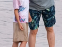 361°童装 儿童短裤夏季男女童运动弹力透气梭织五分裤 草140 实拍图
