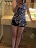 李宁（LI-NING）游泳衣女士运动连体平角保守遮肚显瘦泡温泉性感泳装310黑色L 实拍图