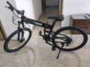 EROADE德国折叠山地自行车男成人青少年学生超轻便携铝合金越野变速赛车 黑色【宙马X4】shimano双油碟 26寸-适合身高165-180cm 30速 实拍图