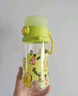 babycare儿童水杯夏季吸管杯学饮杯免拧户外运动直饮幼儿园上学水壶-青色 实拍图
