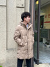 波司登反季羽绒服男女同款90绒加厚连帽修身中长款休闲百搭外套 实拍图
