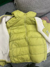巴拉巴拉（BALABALA）童装儿童羽绒服两件套男童女童宝宝冬装连帽外套 绿白色调00341 140 充绒量52g 实拍图