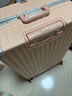 左汀行李箱铝框拉杆箱加厚结实抗压旅行箱登机箱大容量学生密码箱皮箱 茱萸粉 28英寸 ，适合7-15天长途旅行 实拍图