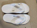 卡骆驰crocs贝雅卡骆班运动拖鞋男鞋女鞋居家夹脚平底人字拖鞋|205393 白/深蓝-126 40 (250mm) 实拍图