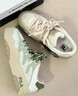 斐乐（FILA）斑斓鞋ROSETTA女鞋板鞋新款面包厚底鞋复古休闲鞋 灰白/奶油黄绿-ML 38 实拍图