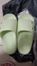 凉拖鞋男士夏季新款室内家居防滑浴室洗澡踩屎感厚底情侣一字拖鞋 绿色 36-37 实拍图