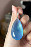 饰界情收藏级天然水晶吊坠魔鬼蓝海蓝宝水滴项链首饰女对象送生日礼物 约3-5克魔鬼蓝海蓝宝 实拍图