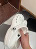 卡骆驰crocs洞洞鞋贝雅男鞋女鞋轻便耐磨一脚蹬拖鞋休闲鞋|10126 白-100 39 (240mm) 实拍图