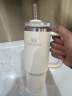 STANLEY巨无霸吸管杯水杯保温杯大容量办公车载不锈钢杯子887ML-米白色 实拍图