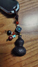 一只小鹿高档紫檀木质汽车钥匙扣挂件平扣葫芦手编织貔貅链男女饰礼品端安 黑檀木葫芦钥匙扣 实拍图