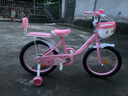 永久儿童自行车3-8岁小孩脚踏单车宝宝中大童女孩公主款童车 【黑胎】小猫粉+护具礼包 18寸 实拍图