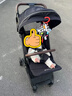 LANXUE蓝鳕x3碳纤维婴儿车高景观超轻便可坐躺可登机折叠遛娃双向婴儿车 黑色【蚊帐+雨罩+收纳袋+推车挂包】 实拍图