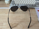 帕森（PARZIN）偏光太阳镜男 经典飞行员蛤蟆镜开车遮阳驾驶墨镜送礼物 PZ8023 枪框黑灰片 实拍图