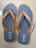 PANIAPANIA泰国进口天然橡胶人字拖绿底绿带鞋男夏季休闲沙滩夹脚 灰底棕带 40-41 实拍图