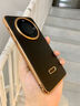 纯甲【商务露标】华为mate60pro手机壳全包防摔真皮保护套60pro+不沾指纹电镀新款商务外壳 【优雅黑】升级精孔镜头全包 【mate60Pro】 实拍图