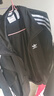 adidas经典复古三条纹双拉链宽松夹克外套男女秋季阿迪达斯三叶草 黑色   L 实拍图