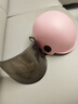 车赞3C认证电动车头盔女电瓶车安全帽男士四季通用冬季保暖防雨头盔 3C粉色头盔（防晒镜片） 实拍图