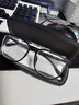 WAN XIN 新款 1.67超薄高清防蓝光镜片男可配度数送商务眼镜框女Z 149黑色 GM同款显脸小  配万新1.60较薄非球面树脂镜片 实拍图