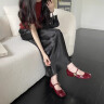 百思图【乔欣同款】莫奈花园法式玛丽珍M3173AQ5红色 37 实拍图