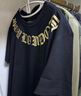 BOY LONDON春男女同款短袖仿烫金环形印花老鹰潮牌T恤N01903 黑色 L 实拍图