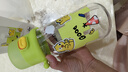 babycare儿童水杯夏季吸管杯学饮杯免拧户外运动直饮幼儿园上学水壶-青色 实拍图