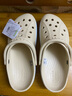 卡骆驰crocs洞洞鞋贝雅卡骆班轻便耐磨一脚蹬休闲鞋|205089 冬日白/彩色-1LI 43 (270mm) 实拍图