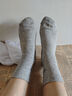 宝娜斯男士袜子6双%100纯棉7A抑菌中筒袜 3灰3白 6双 实拍图