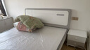 德满居 床 实木床 床现代简约 双人床白色北欧主卧轻奢全实木床婚床 静音床+护脊椰棕床垫（10cm)+2柜 1.8米*2.0米框架款 实拍图