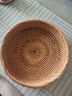 越南手工藤编水果篮竹编收纳筐托盘客厅家用馒头筐圆形客厅水果盘 浅口水果盘中号22*4cm 实拍图