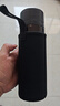 杯套保温杯保护套斜跨通用水杯套防摔隔热防烫玻璃杯袋子提绳简约 黑色小号（6cm*14.5cm） 无规格 实拍图