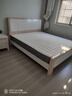 首年全实木床轻奢床现代简约主卧双人床白色高箱储物婚床卧室家具 静音床+天丝乳胶床垫 1.8米*2米框架款 实拍图