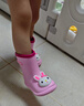 牧童儿童雨鞋3-7岁男女童雨靴卡通轻便幼儿园宝宝水鞋 粉色小兔子 150 实拍图