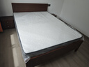 兴瑀汇实木床1.5米1.8m新中式双人床胡桃色木床主卧家用现代简约单人 胡桃色床+20cm弹簧椰棕床垫+柜2 1.5米*2米框架结构 实拍图