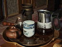 入一山河飘逸壶泡茶壶茶水分离玻璃茶壶飘逸杯冲茶壶器沏茶壶过滤茶壶 一按茶水分离飘逸壶 实拍图