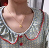 周生生玫瑰花 幸福花 足金黄金吊坠 送妈妈送女友不含项链78715P计价 3.3克(含工费130元) 实拍图