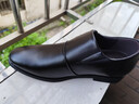 老爷车男鞋高档牛皮男士皮鞋冬季正装商务皮鞋男增高加绒软底中年爸爸鞋 GZ9608-1黑色【增高单鞋款】 43 (265mm) 标准码 实拍图