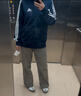 阿迪达斯 （adidas）经典三道杠 外套 运动服立领 夹克 卫衣 男女 GK9033（连帽款)深蓝色 XL 实拍图