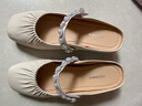 天美意穆勒鞋女凉鞋商场同款女鞋2025新款 米色（柔软羊皮） 37 实拍图