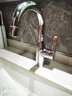 九牧（JOMOO）水龙头洗脸盆面盆水龙头卫生间冷热出水龙头浴室柜旋转水龙头卫浴 32686亮银【双水花】 实拍图