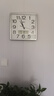 康巴丝（Compas） 挂钟客厅2025款家用大气方形石英钟办公时钟挂墙卧室钟表 3112Y日历闪银（32*32cm） 实拍图