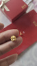 周六福玫瑰花3D硬金黄金耳钉女足金定价AD090254 一对 约1.21g生日礼物 实拍图