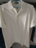 梦特娇（MONTAGUT）短袖polo衫男夏季100%纯棉时尚凉感透气中青年T恤 轻柔白 XL/52  实拍图