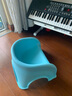 儿童特厚小沙发凳子塑料靠背椅家用可叠放幼儿园矮凳洗澡防滑座椅 【薄荷绿】儿童沙发椅【特厚款】 单只装】适用0-5岁 实拍图
